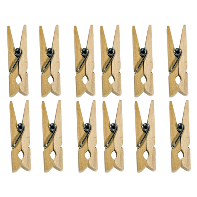 Mollette in legno 4cm (12 pezzi)