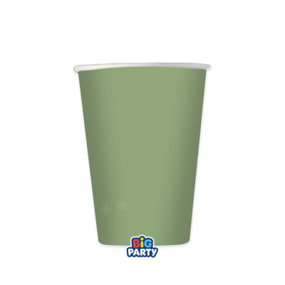 Bicchieri in cartoncino Wavy Olive Green (6 pezzi)