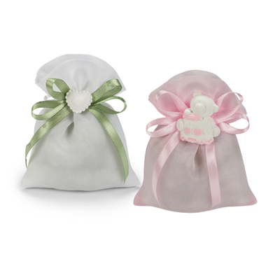 Sacchetto portaconfetti in organza con tirante