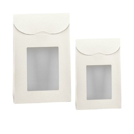 Sacchetto porta biscotti in cartoncino con finestra