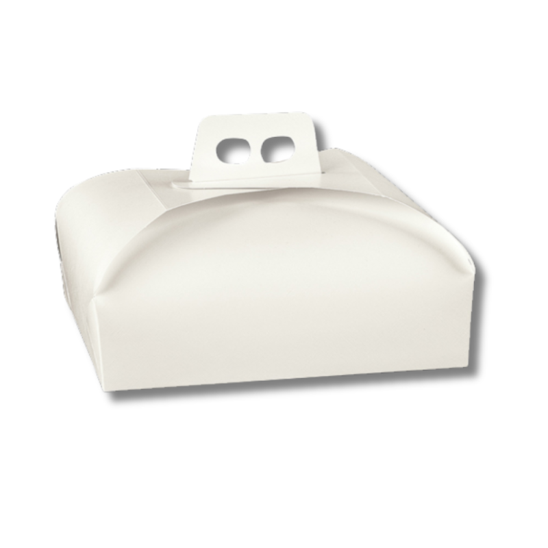 Scatole per torta quadrata bianca classica