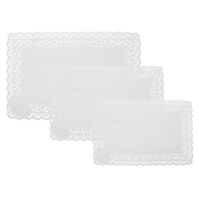 Carte pizzo rettangolari sotto torta (100 pezzi)