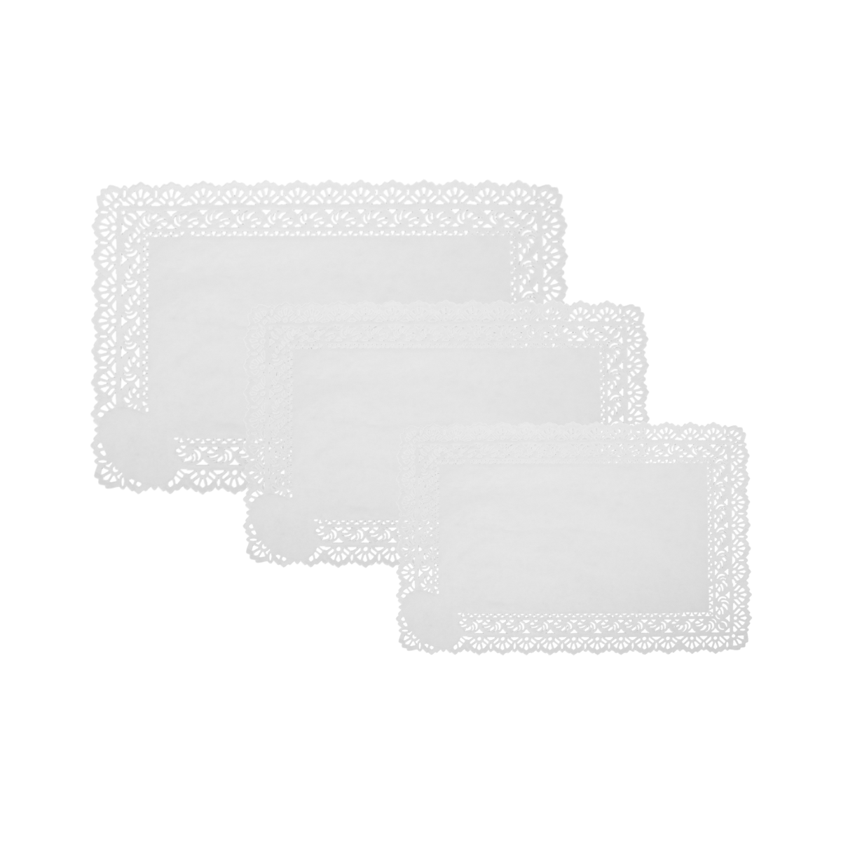 150 Centrini Di Carta Usa E Getta In Pizzo Bianco 15 Cm - Decorazioni Per Buffet, Torte, Feste E Matrimoni