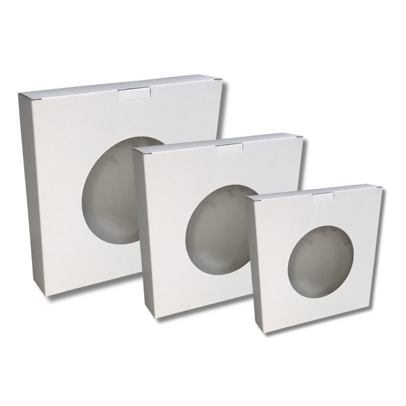 Scatola porta crostata bianca con finestra