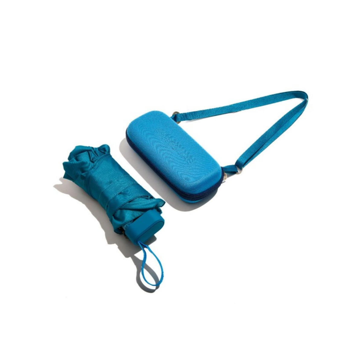 PTGRSWK Ombrello Da Viaggio Compatto E Leggero (0,2kg) Con Custodia - Mini Per Borsa, Apertura A Pulsante, Anti UV E Pioggia