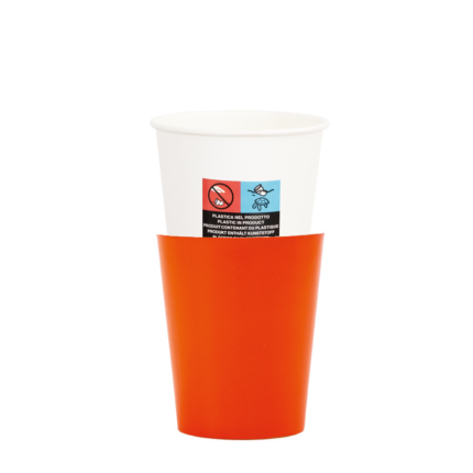 Bicchieri Cover Pastel arancio (8 pezzi)
