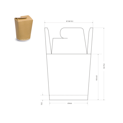 Contenitore Food Cup in cartoncino compostabile 2