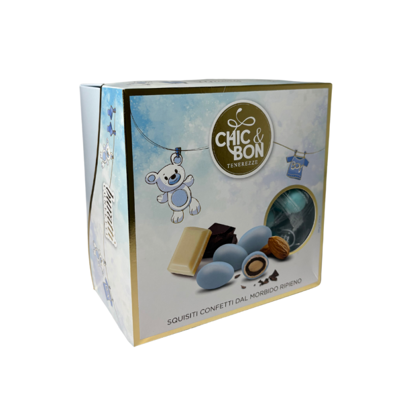 Confetti Cubo morbide bontà cioccolato azzurro