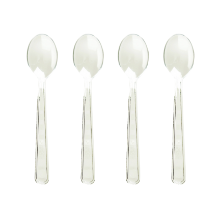 Cucchiaini trasparenti compostabili 10CM (50 pezzi)