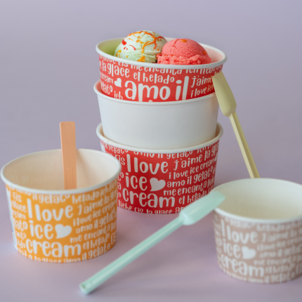 Coppette gelato in carta bianca 80cc (55 pezzi) Coppette gelato in carta bianca 80cc (55 pezzi)