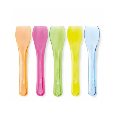 Cucchiaini per gelato colorati trasparenti