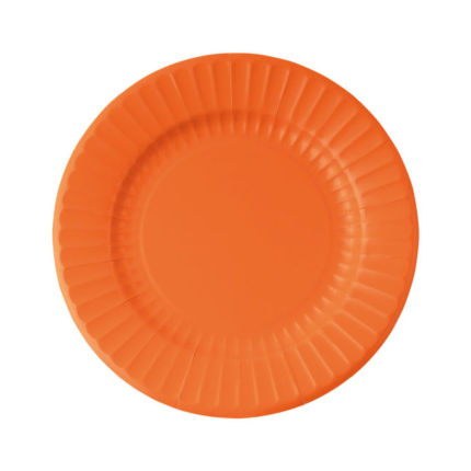 Piatti in carta Pastel arancio 27cm (8 pezzi)