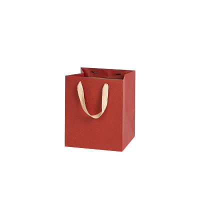 Shopper Square kraft con manico in tessuto 2