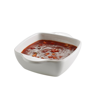 Ciotola quadrata in melamina bianca 2