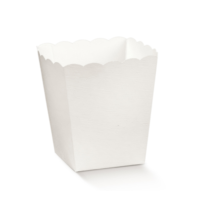 Vasetto in cartoncino fibra bianco