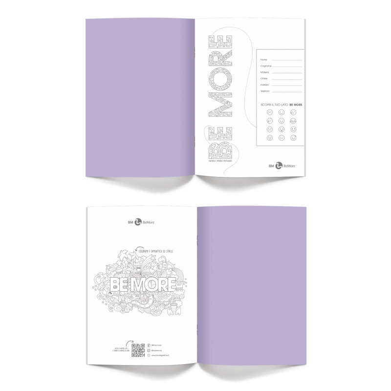 Maxi Quaderno Tiny a Righe e Quadretti – Copertina Fantasia