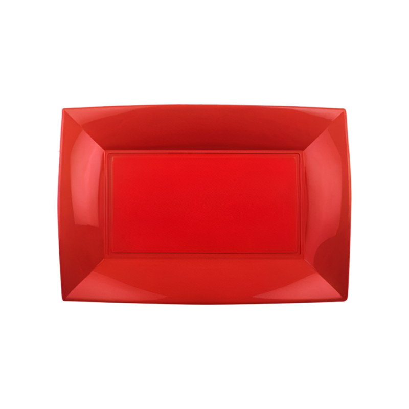 Piatti Nice in Plastica Rigida rossa (6 pezzi)