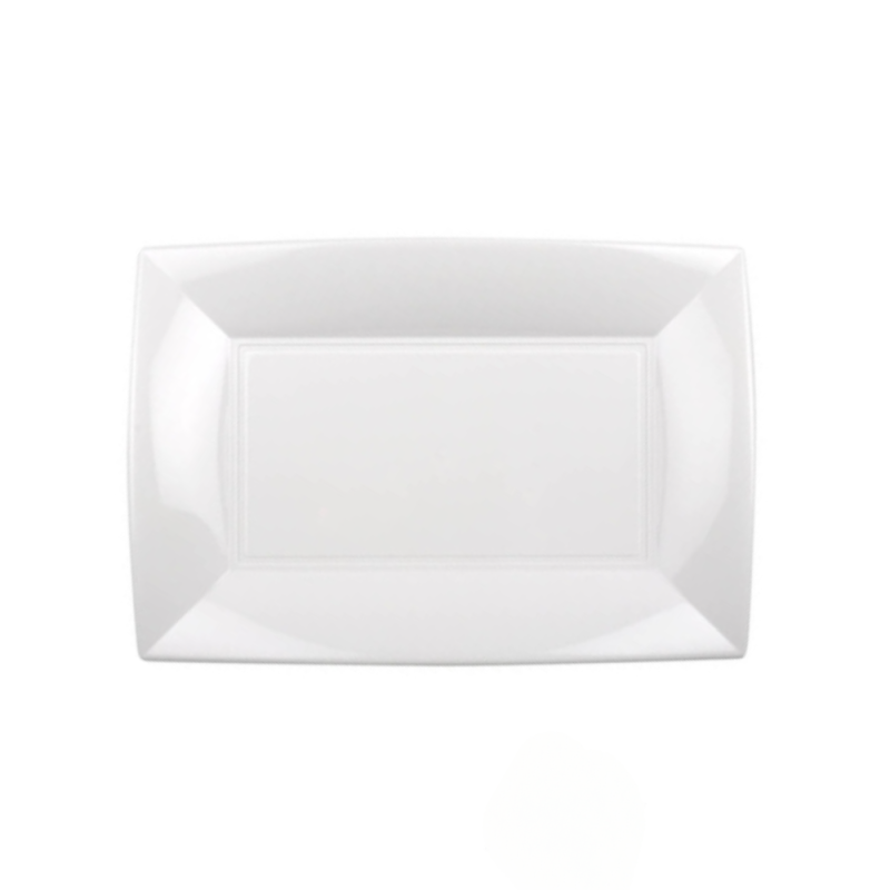 Piatti Nice in Plastica Rigida bianca (6 pezzi)