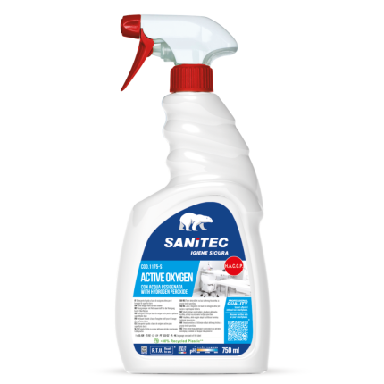 Active Oxygen Sanitec 750ML - Lavaggio di Superfici Dure