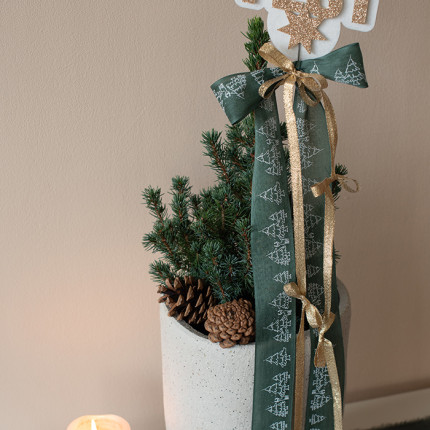 Nastro Tessuto Winter Forest verde