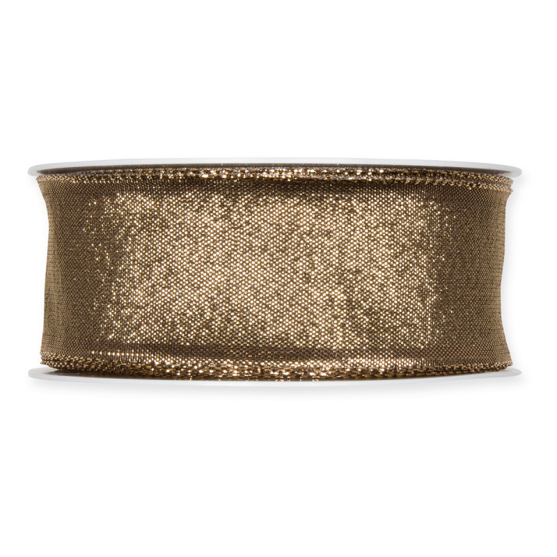 Nastro tessuto lurex animato bronzo