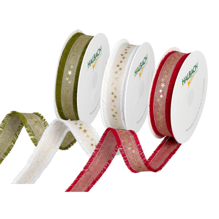 Nastro Tessuto Stelline Sfrangiato