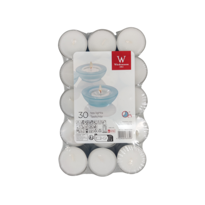Candele Tealight in alluminio (30 pezzi)