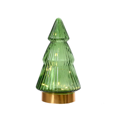 Alberello Luminoso in Vetro Colorato 19,5cm