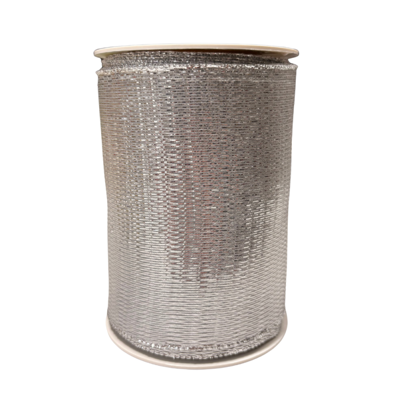 Nastro Rete Lurex Animato Argento