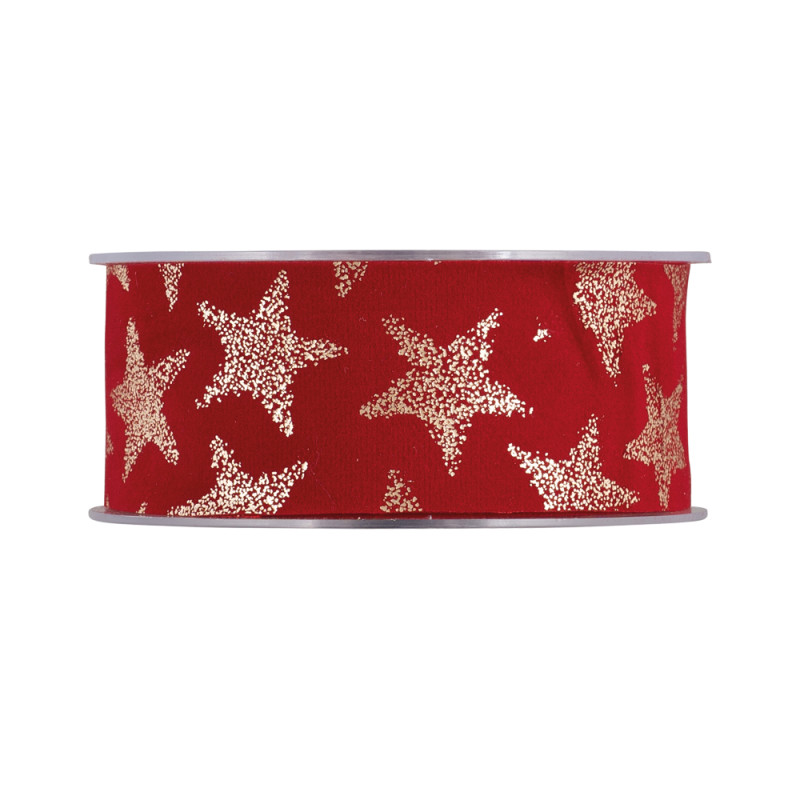 Nastro Velluto Stelle Oro