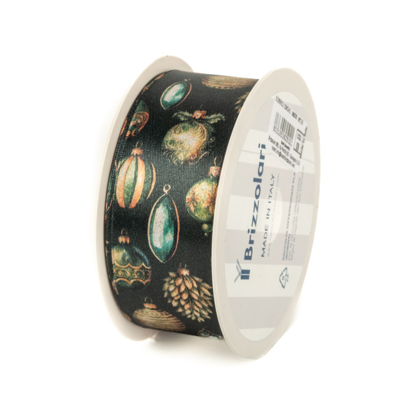 Nastro Tessuto Sfere Natale