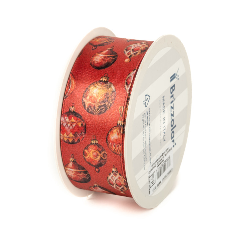 Nastro Tessuto Sfere Natale