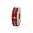 Nastro Tessuto Scozzese Bordeaux