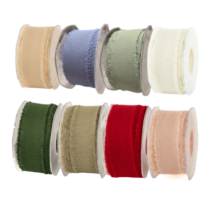 Nastro Crepe Seta Sfrangiato Nastro Crepe Seta Sfrangiato