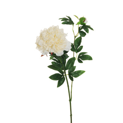 Ortensia Bianca con Foglie 69cm