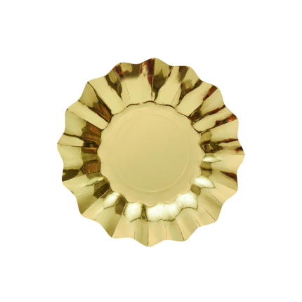 Piatti New Shape Ondulati Oro (8 Pezzi)