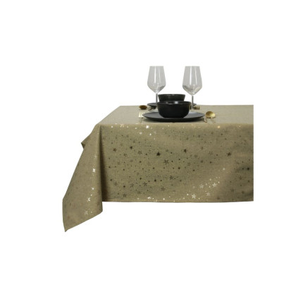 Tovaglia Quin Verde con Stelle Oro Tovaglia Quin Verde con Stelle Oro