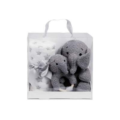 Gift Box per Bambini - Coperta Elefantino e Sonaglio