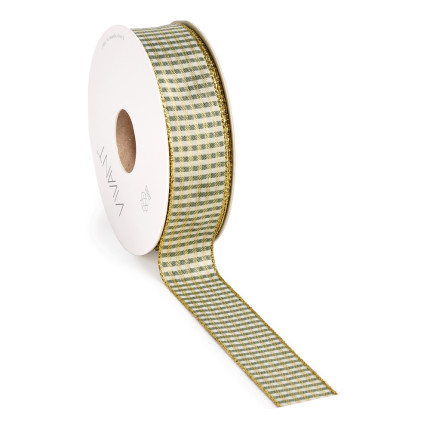 Nastro Tessuto Quadretti Oro Nastro Tessuto Quadretti Oro