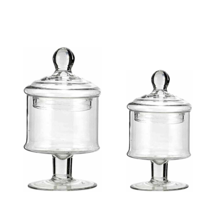 Vaso Potiche in Vetro Trasparente Vaso Potiche in Vetro Trasparente