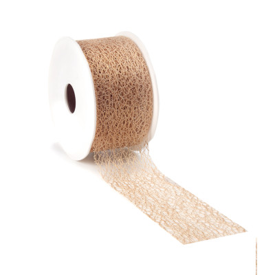 Nastro rete crispy lurex oro 2
