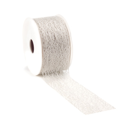 Nastro a rete crispy lurex argento