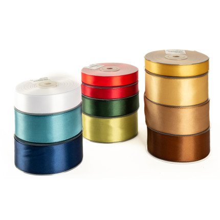 Nastro Doppio Raso Satinato 25 Metri Tante Colorazioni Disponibili | Ingrosso