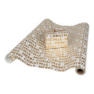 Bobina Carta Regalo Con Scritte Merry Christmas Oro
