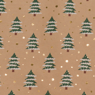 Carta Regalo Metal Kraft Alberelli (10 Fogli) 2