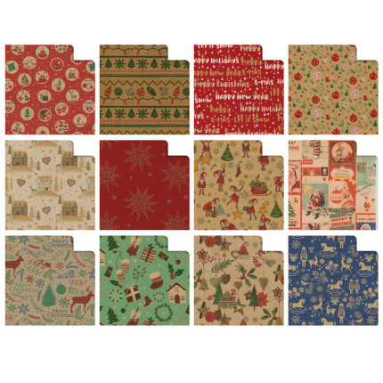 Bobina Carta Da Regalo Natura Kraft Natale