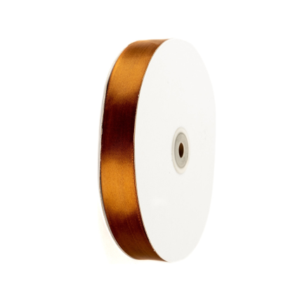 Nastro in Raso Marrone Satinato Su un Lato Nastro in Raso Marrone Satinato Su un Lato