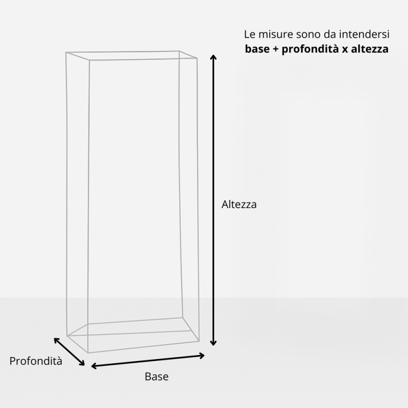 Buste con Fondo Quadro in Polipropilene Trasparente