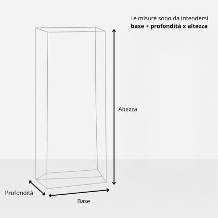 Buste con Fondo Quadro in Polipropilene Trasparente