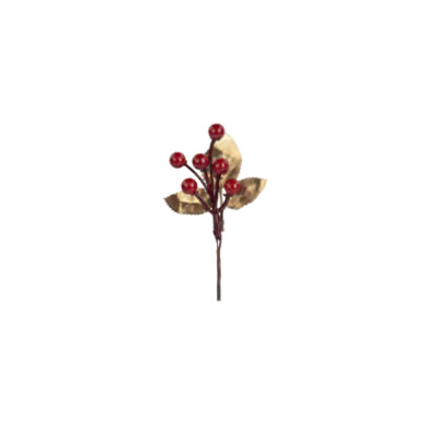 Pick Agrifoglio Oro Con Bacche Rosse